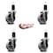 Service Caster 5'' Semi Steel Wheel Swivel 1-5/8'' Expanding Stem Caster Set, 4PK SCC-EX20S515-SSR-158-4 - alternate 4